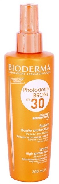 Bioderma Photoderm Bronz védő spray a természetes barnulás meghosszabbításáért SPF 30  200 ml