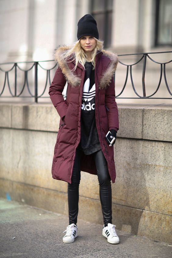 athleisure parka outfit