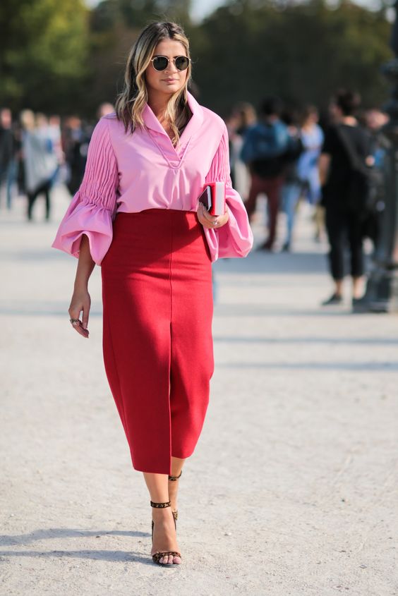 piros és rózsaszín outfit piros és rózsaszín outfit