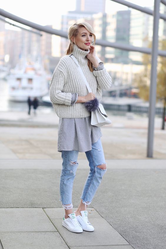 fehér casual outfit