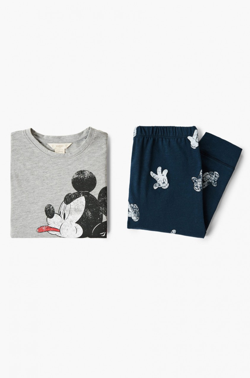 Mango Kids - Gyerek pizsama Mickey 104-164 cm