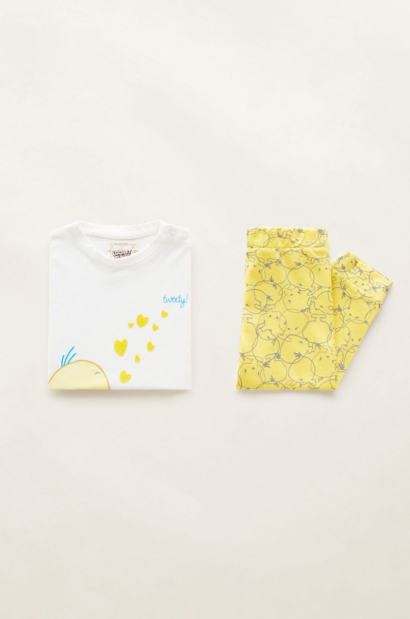Mango Kids - Gyerek pizsama Piolin 80-104 cm