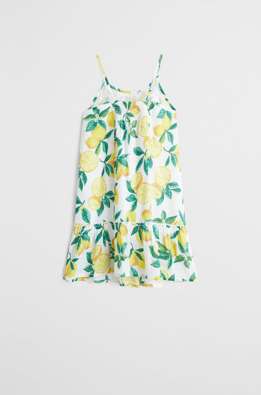 Mango Kids - Gyerek ruha Lemon 110-164 cm