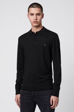 AllSaints - Hosszú ujjú Mode Merino LS Polo galéria