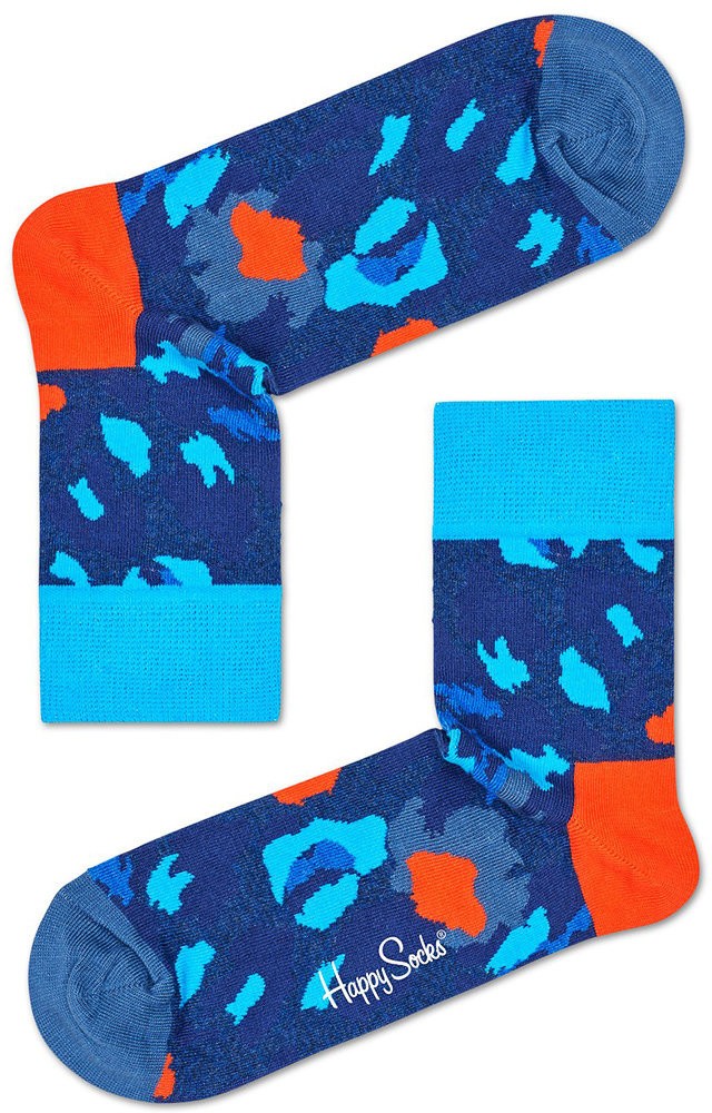 Happy Socks - Zokni Leopard Half Crew Sock