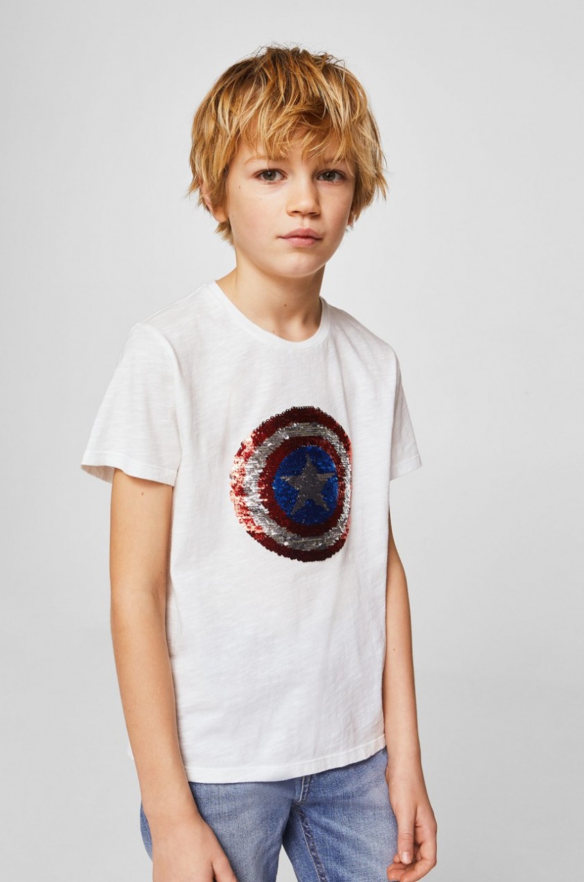 Mango Kids - Gyerek T-shirt Marv Capitain America 110-164 cm
