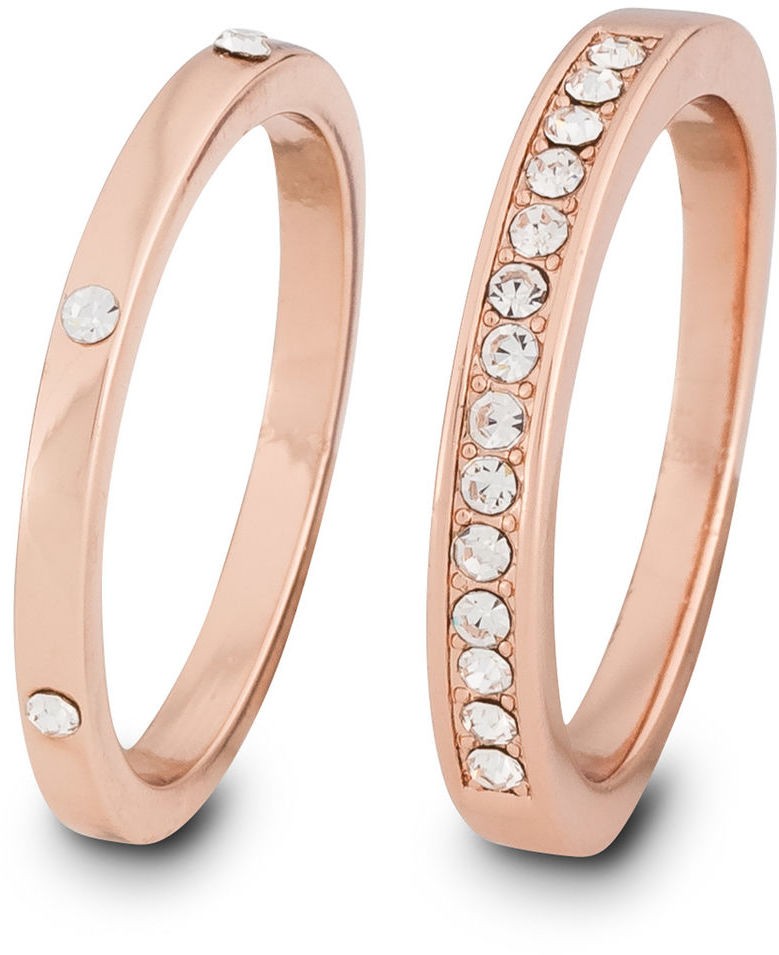Bonprix 2-részes gyűrű-szett Swarovski® kristályokkal