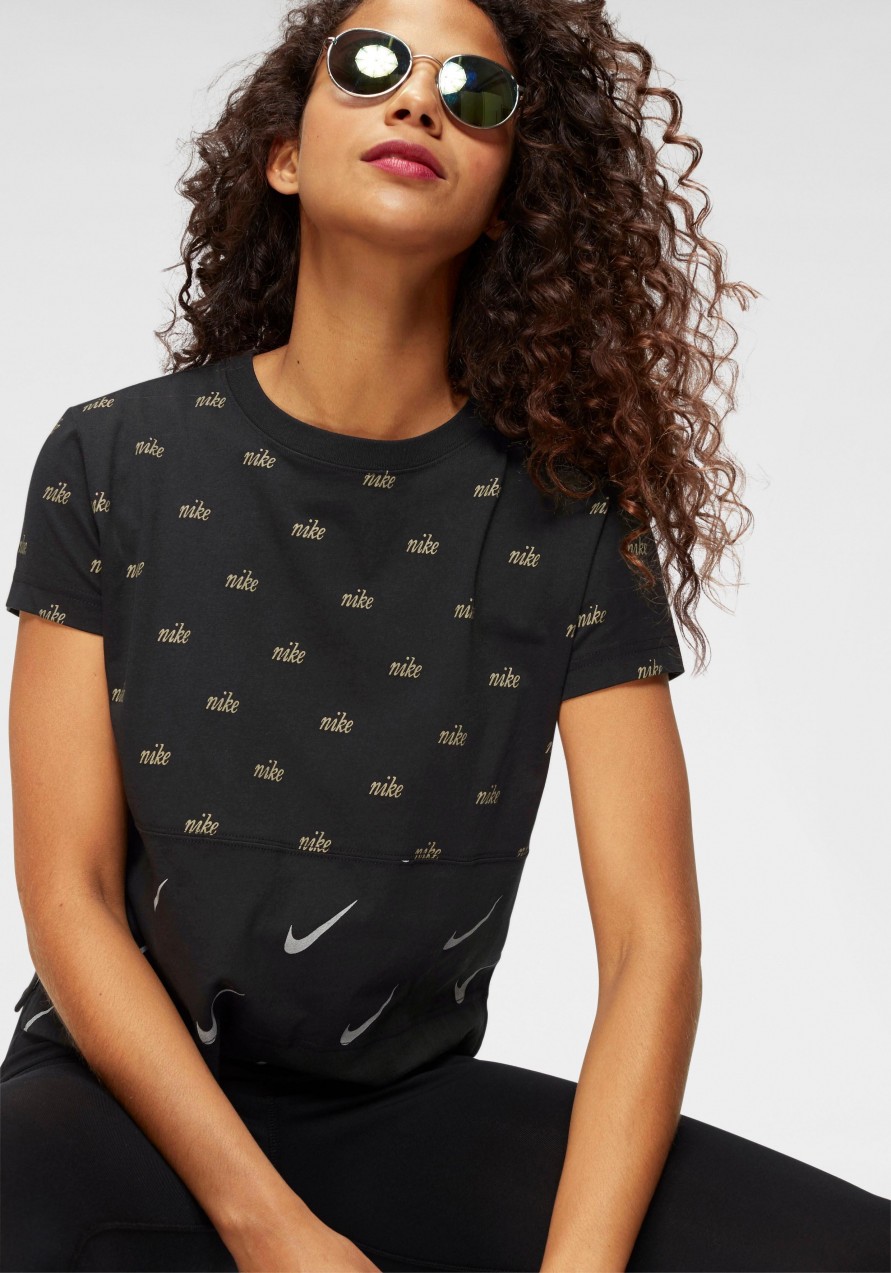 Nike Sportswear rövid ujjú póló Nike Sportswear fekete - normál méret S (36/38)