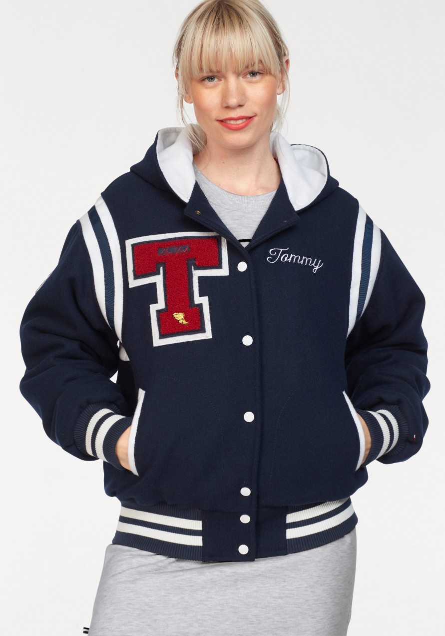 TOMMY JEANS College dzseki Tommy jeans tengerkék-fehér - normál méret L (40)