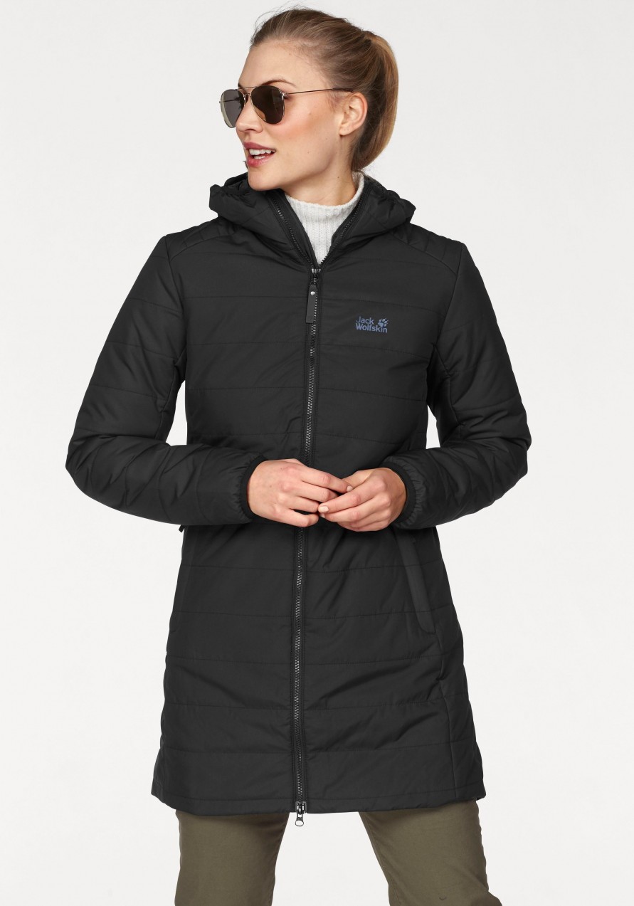 Jack Wolfskin hosszú dzseki »MARYLAND« Jack Wolfskin fekete - normál méret XL (46)