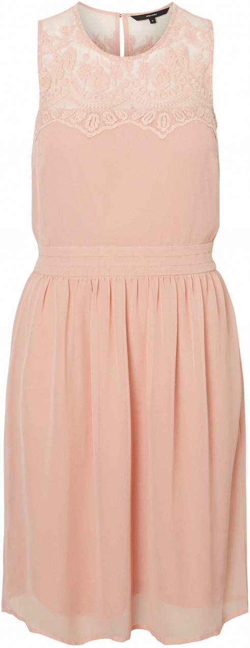 Vero Moda sifon ruha »VANESSA« Vero Moda rózsaszín - normál méret S (36)