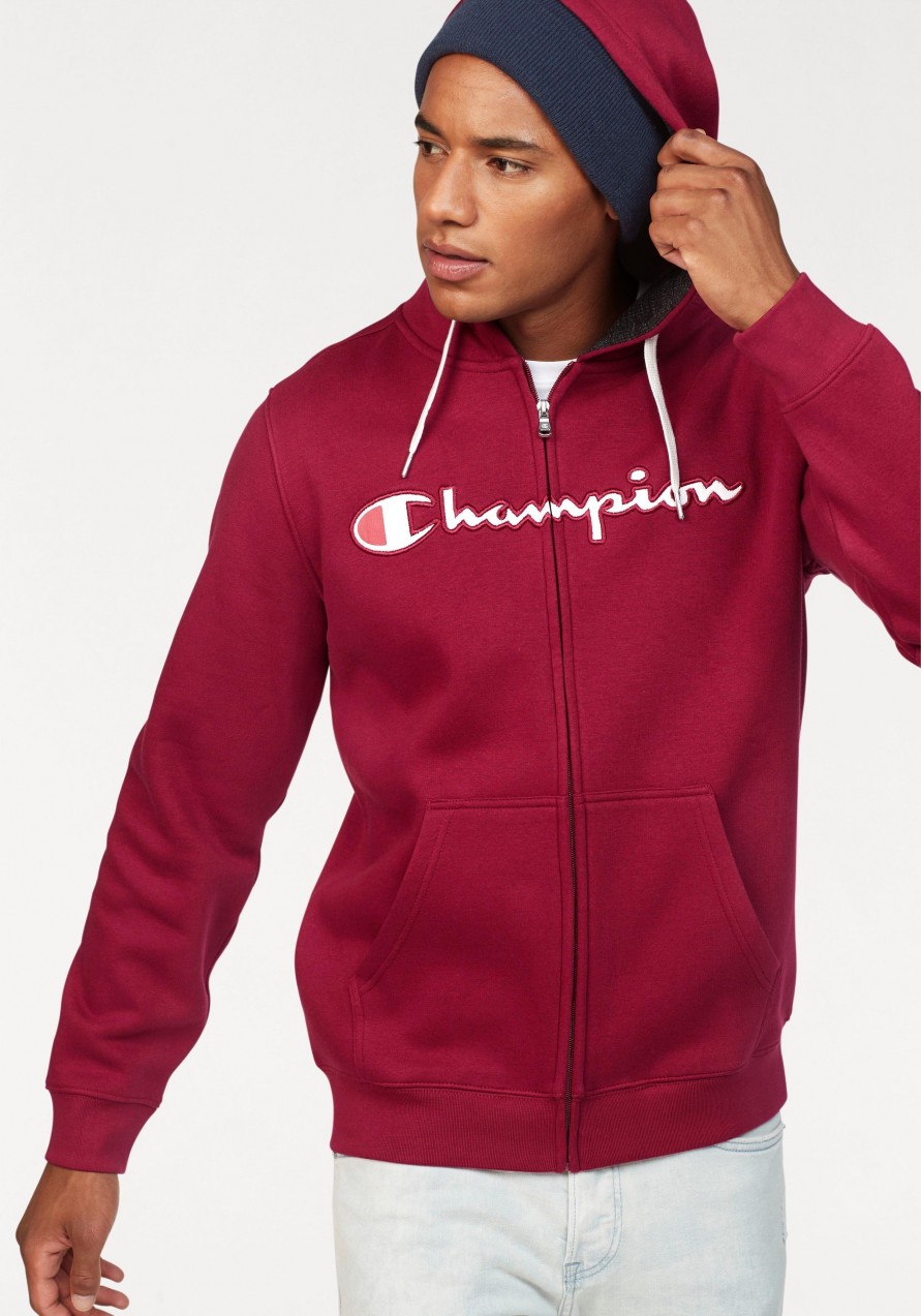 Champion kapucnis pulóver »HOODED FULL ZIP SWEATSHIRT« Champion fekete - normál méret XL (54/56)