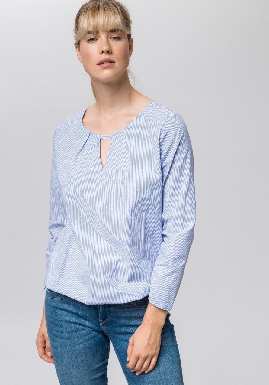 edc by Esprit csíkos ingblúz csillag mintával Edc by esprit kék-fehér csíkos  - normál méret S (36)