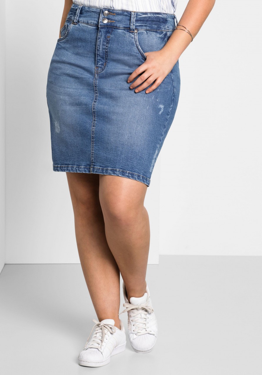 sheego Denim farmerszoknya sheego Denim kék - normál méret 56