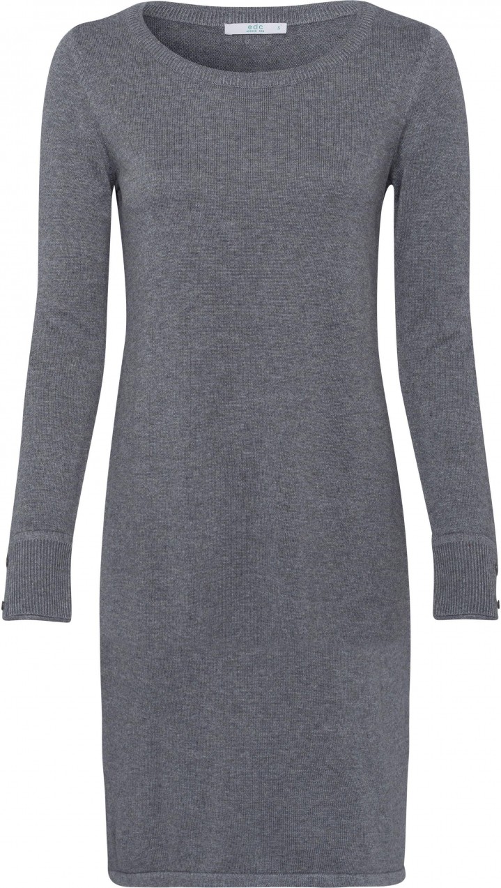edc by Esprit kötött ruha Edc by esprit szürke - normál méret M (38)