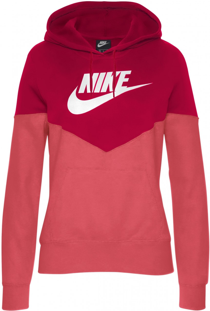 Nike Sportswear kapucnis szabadidőfelső »W NSW HRTG HOODIE FLC« Nike Sportswear fekete-pink - normál méret XS (30/32)