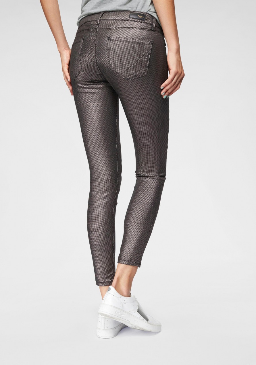 Pepe Jeans skinny fit farmer »LOLA LUX« Pepe jeans ezüstszínű-mintás - hossza 30 32