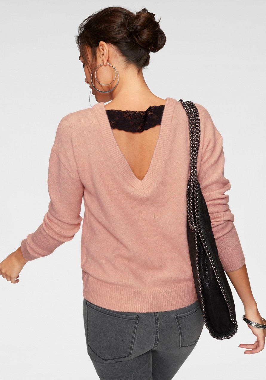 Vero Moda kereknyakú pulóver »RANA« Vero Moda szürke melírozott - normál méret L (40)