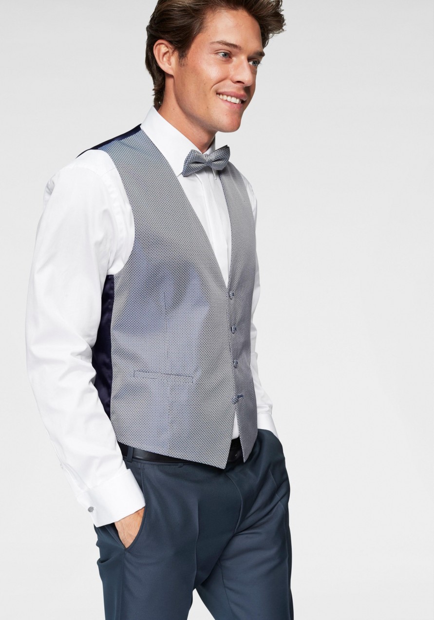 Wilvorst öltöny mellény DEFAULT_INVALID ezüstszínű-szürke-kék-mintás - normál és vékony 25