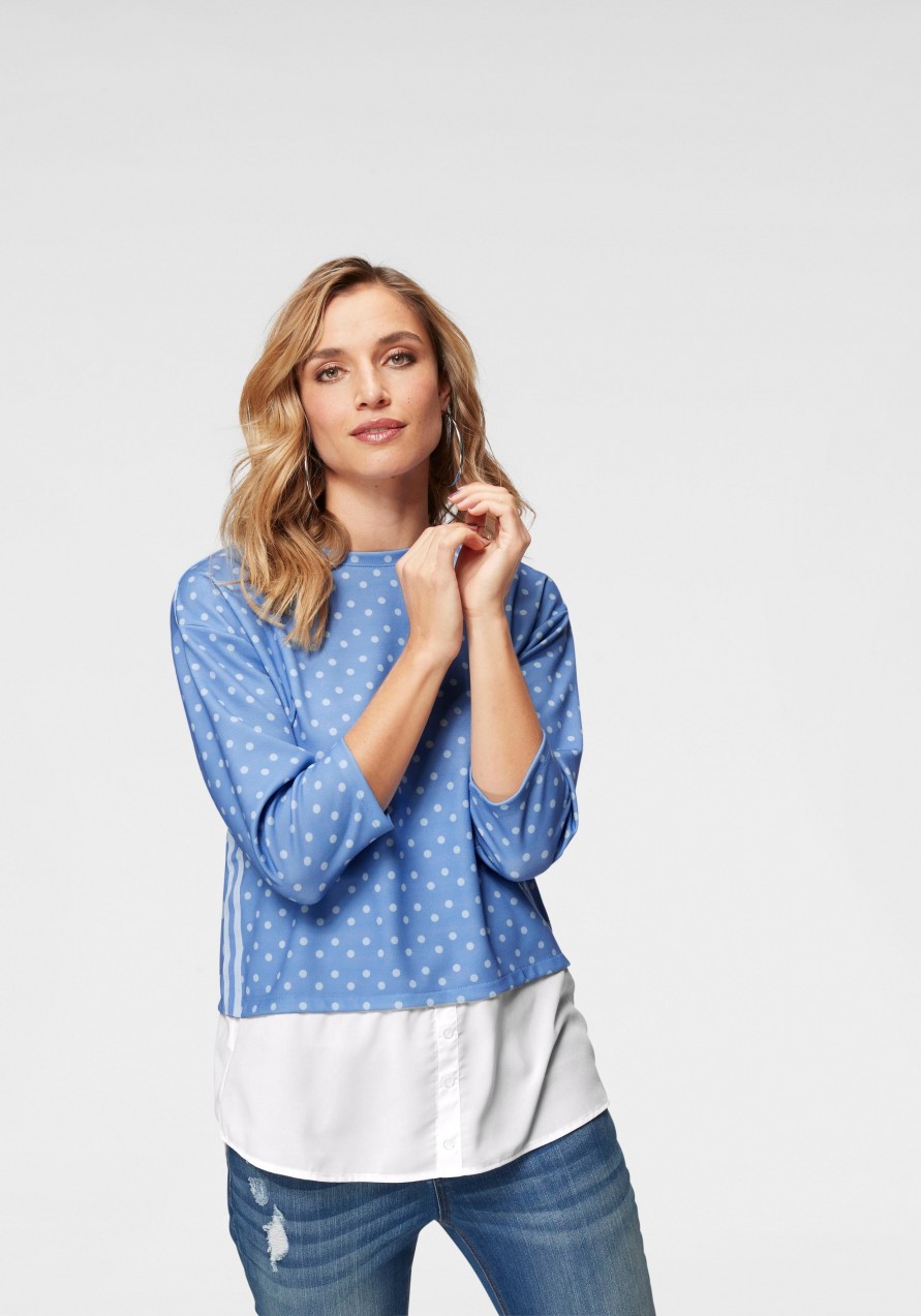 Aniston by BAUR 2 az 1-ben pulóver Aniston by baur fekete-fehér pöttyös  - normál méret 40