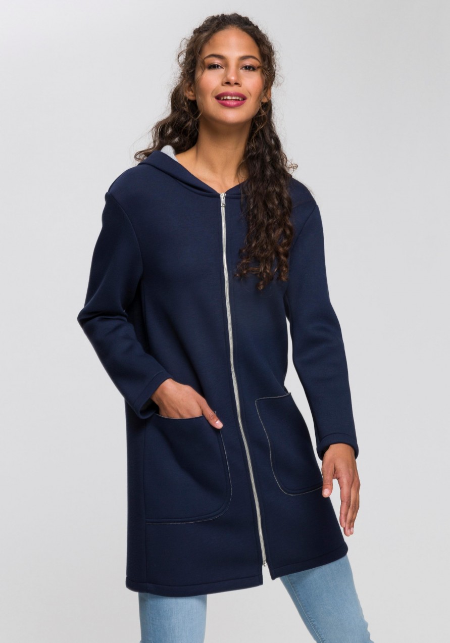 edc by Esprit kardigán hosszított fazonban Edc by esprit tengerkék-szürke melírozott - normál méret XL (42)