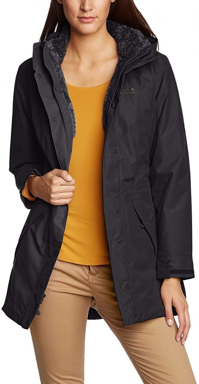 Jack Wolfskin rövid fazonú kabát »5TH AVENUE COAT« Jack Wolfskin fekete - normál méret XL (46)