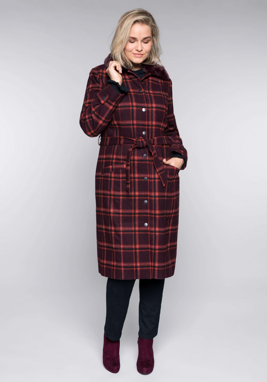 sheego Style rövid kabát sheego Style bordó - normál méret 50
