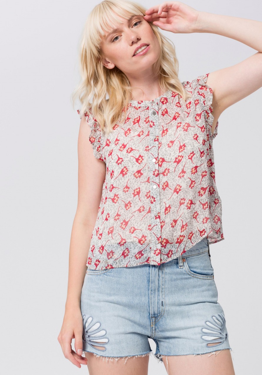 Tommy Jeans blúz »TJW FLORAL SLEEVELESS BLOUSE« Tommy jeans SCRIBBLE FLORAL PRINT M