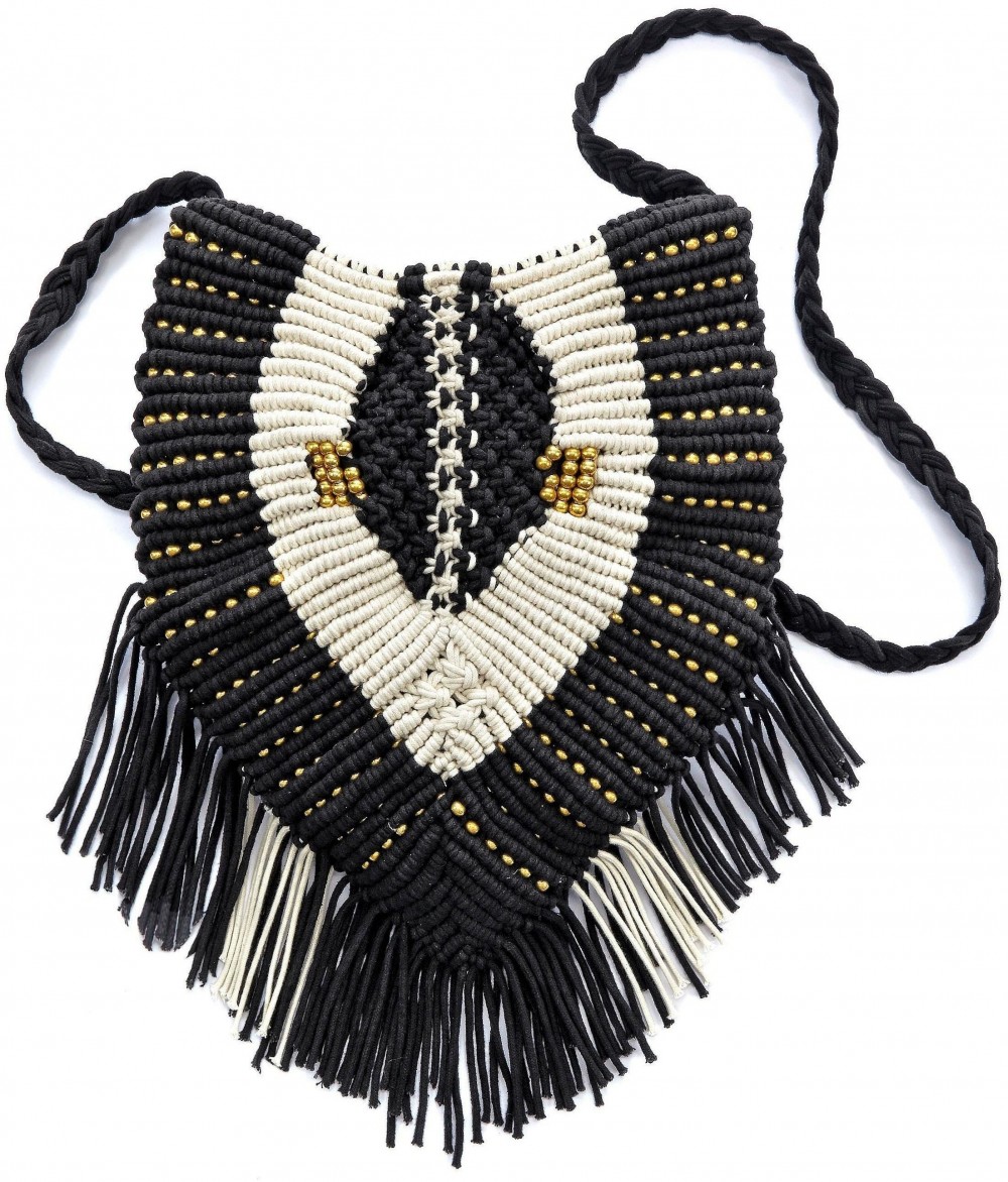LASCANA cross body táska Lascana fehér-fekete 27 x 32 x 2 cm