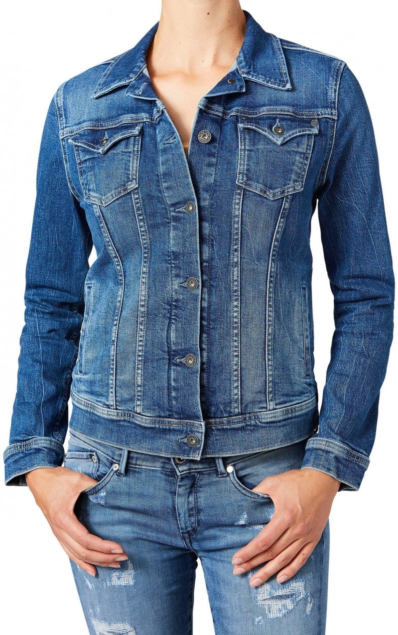 Pepe Jeans farmerdzseki »THRIFT« Pepe jeans középkék - normál méret XS (34)