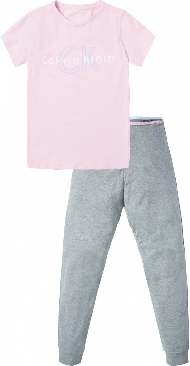 Calvin Klein pizsama »CK GRAPHIC« Calvin Klein rozé/szürke melírozott 164/170