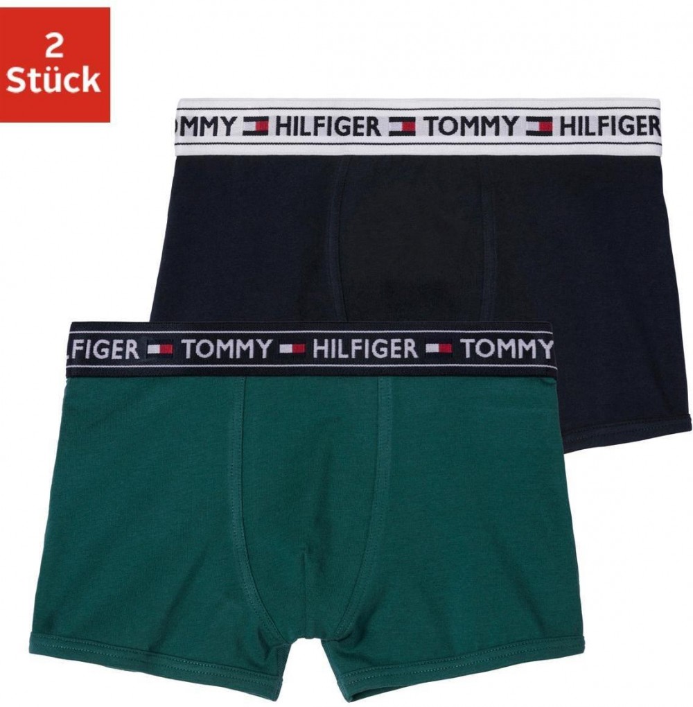 TOMMY HILFIGER boxer alsó »AUTHENTIC« (2 darab) TOMMY HILFIGER zöld+tengerészkék 128/134