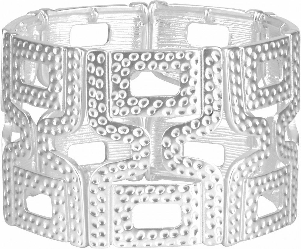 J.Jayz dekoratívkarkötő sztreccses hatással J.Jayz ezüstszínű