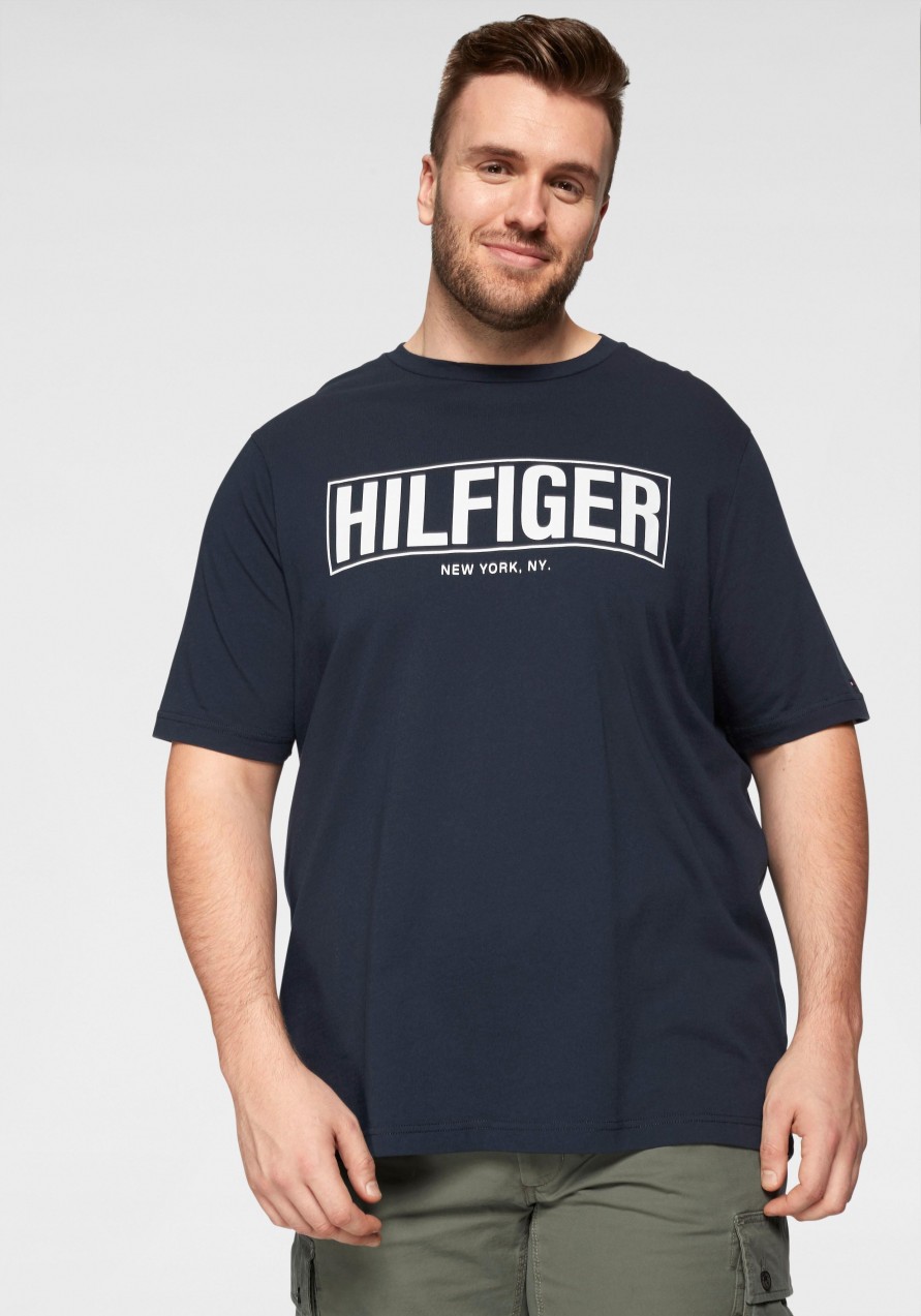 TOMMY HILFIGER rövid ujjú póló »BIG & TALL BOX HILFIGER TEE« Tommy Hilfiger Big & Tall tengerészkék - normál méret XXL