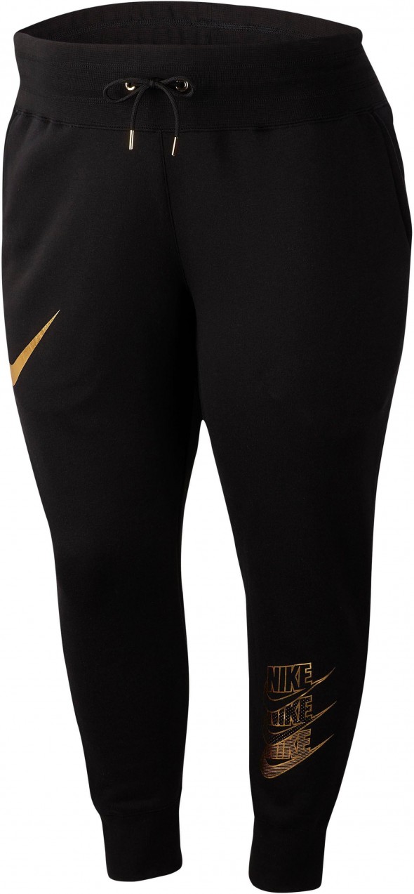 Nike Sportswear jogging nadrág »WOMEN NIKE SPORTSWEAR PANT SHINE PLUS SIZE« Nike Sportswear fekete-arany - normál méret XL (48/50)