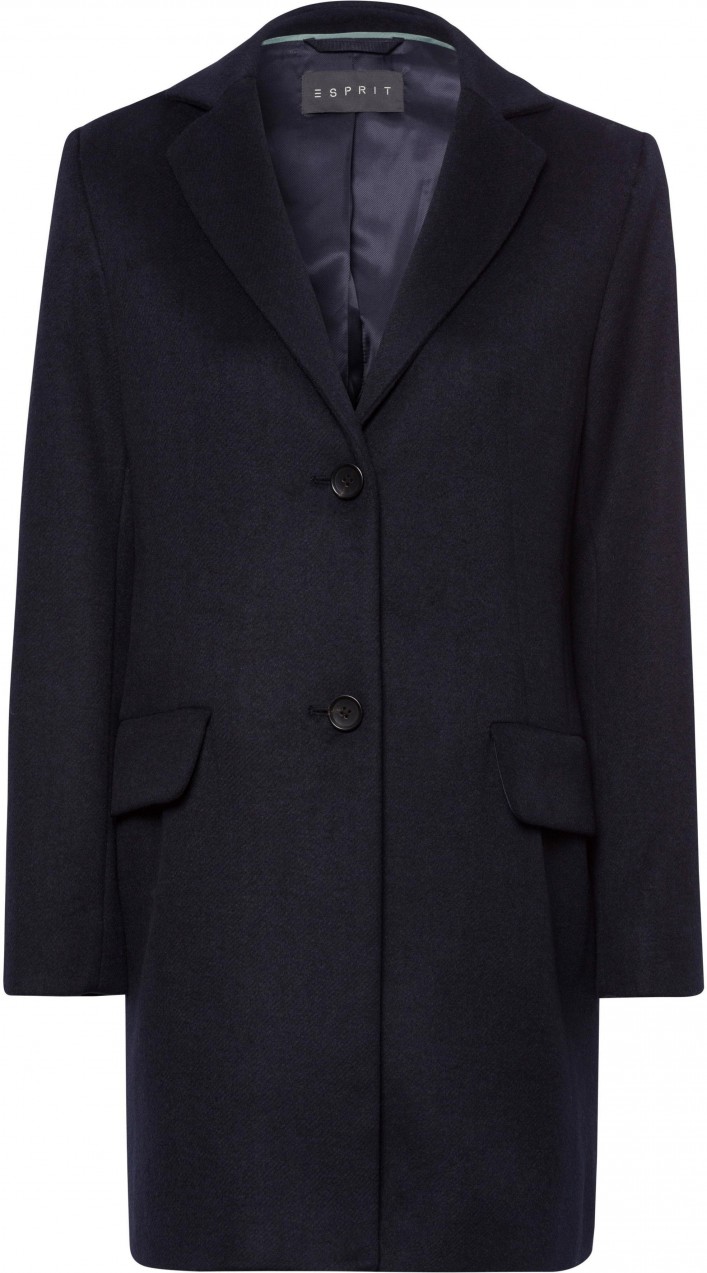 Esprit Collection hosszú kabát Esprit Collection tengerészkék - normál méret XS (34)