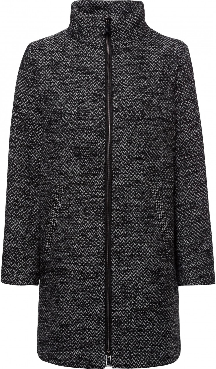 Esprit Collection gyapjú kabát Esprit Collection szürke-fekete-strukturált - normál méret XS (34)