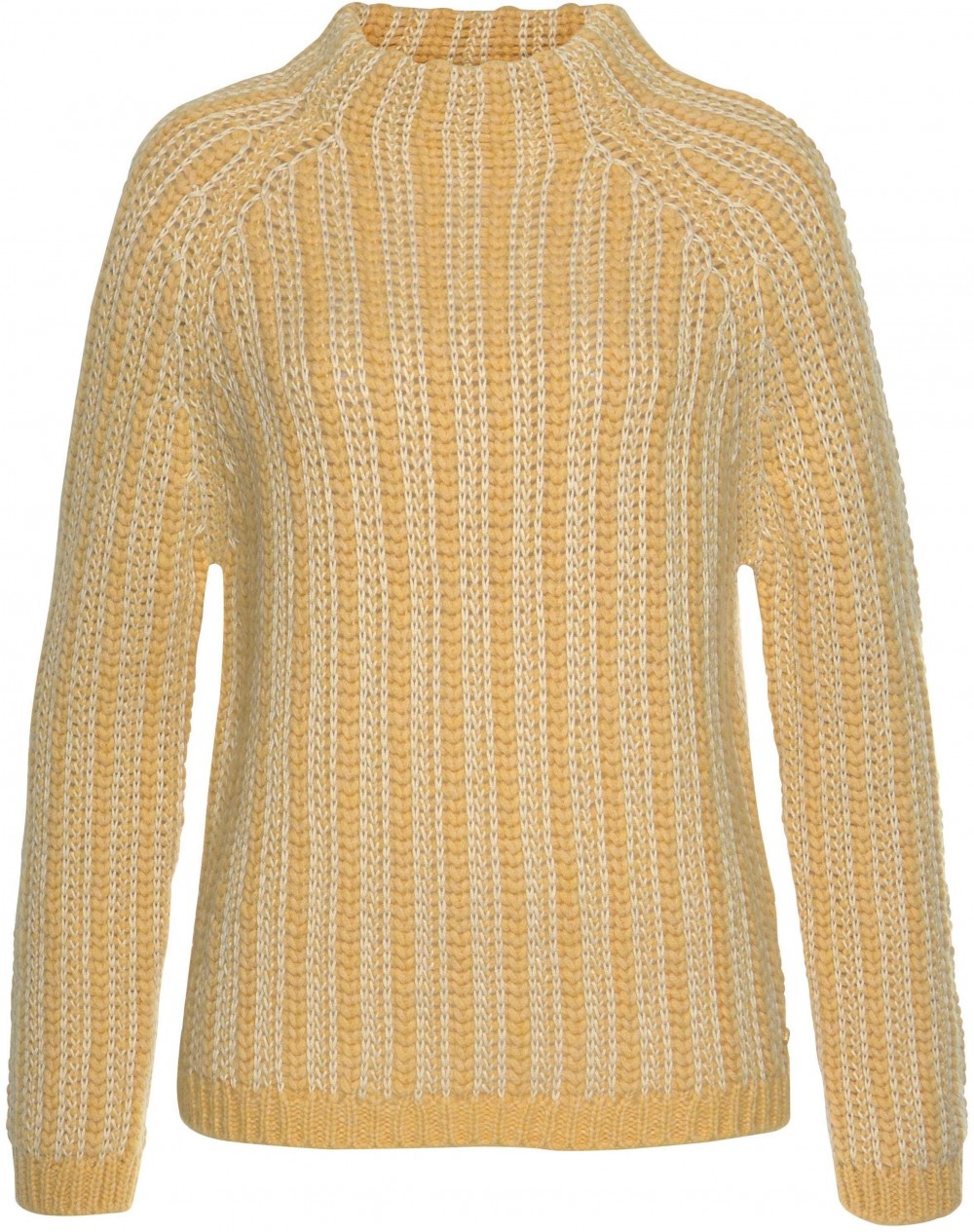 Marc O'Polo kötött pulóver Marc O'Polo sárga-gyapjúfehér-melírozott - normál méret S (36)