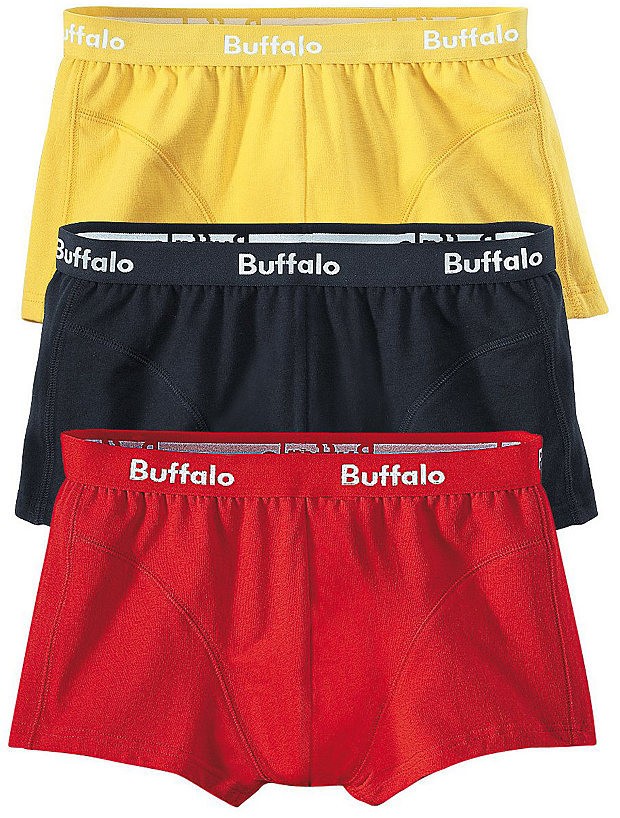 Boxerelsó, Buffalo, pamut (3 db) Buffalo szürke melírozott+fehér+fekete - pamut-sztreccs 4