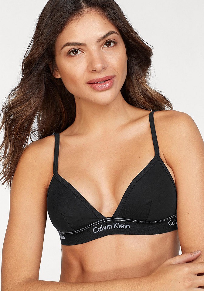 Calvin Klein háromszög fazonú sportos melltartó  »Heritage« Calvin klein underwear szürke melírozott M