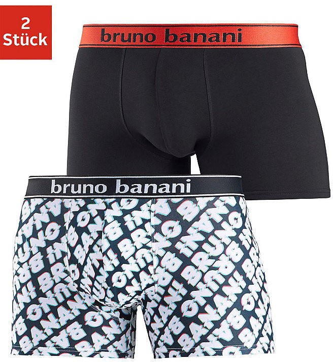 Bruno Banani boxer alsó »Flowing« (2 darab) DEFAULT_INVALID mintás+fekete S
