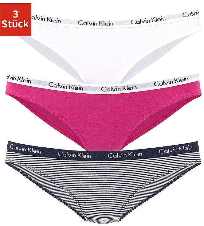 Calvin Klein bikini alsó »Carousel« (3 darab) Calvin klein underwear csíkos+fehér+pink XS