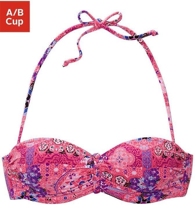 Nyakpántos bikinifelső, Buffalo Buffalo rózsaszín nyomott mintás - A/B 38(75)