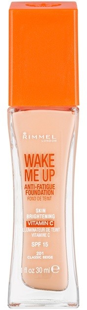 Rimmel Wake Me Up frissítő folyékony make-up SPF 15 árnyalat 201 Classic Beige 30 ml