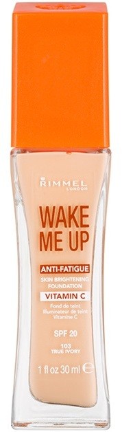 Rimmel Wake Me Up frissítő folyékony make-up SPF 20 árnyalat 103 True Ivory  30 ml