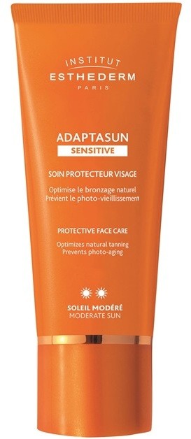 Institut Esthederm Adaptasun Sensitive védőkrém az egész arcra közepes UV védelemmel  50 ml