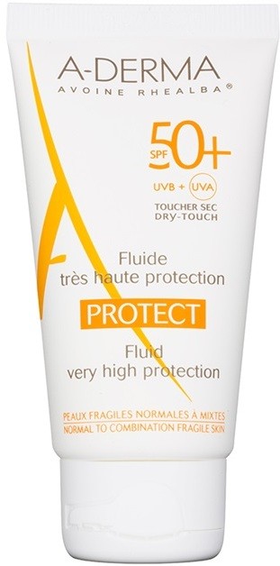A-Derma Protect védő folyadék normáltól kevert bőrre SPF 50+  40 ml