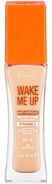 Rimmel Wake Me Up frissítő folyékony make-up SPF 20 árnyalat 200 Soft Beige  30 ml
