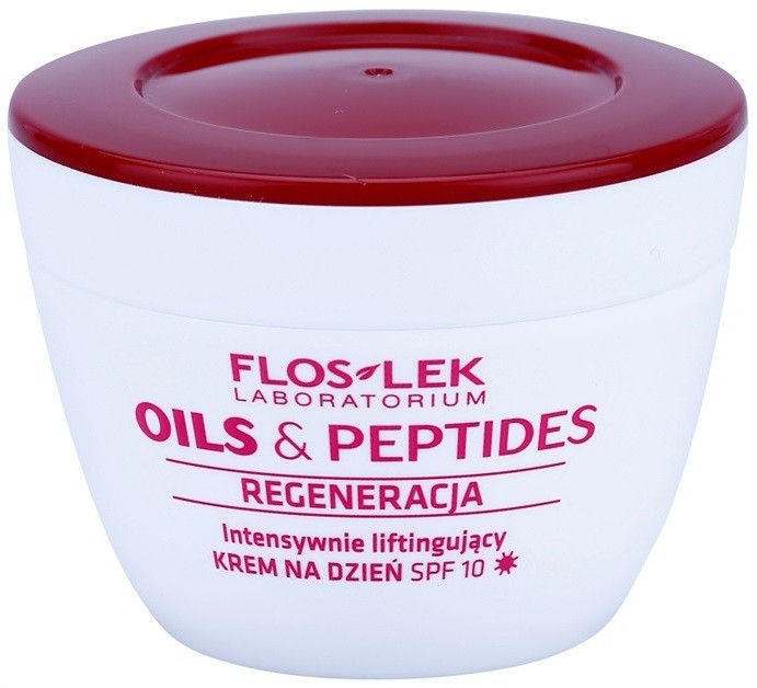 FlosLek Laboratorium Oils & Peptides Regeneration 60+ intenzív lifting krém SPF 10  50 ml