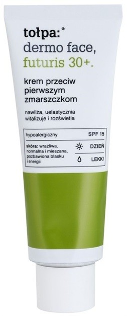 Tołpa Dermo Face Futuris 30+ nappali krém az első ráncok ellen SPF 15  40 ml